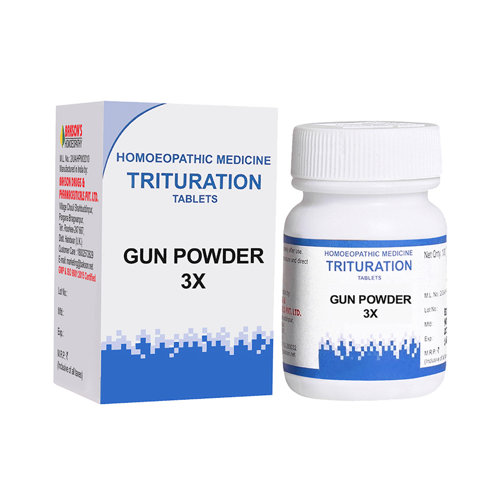Bakson's Homeopathy Gun Powder Trituration Tablet 3X - Image 1
