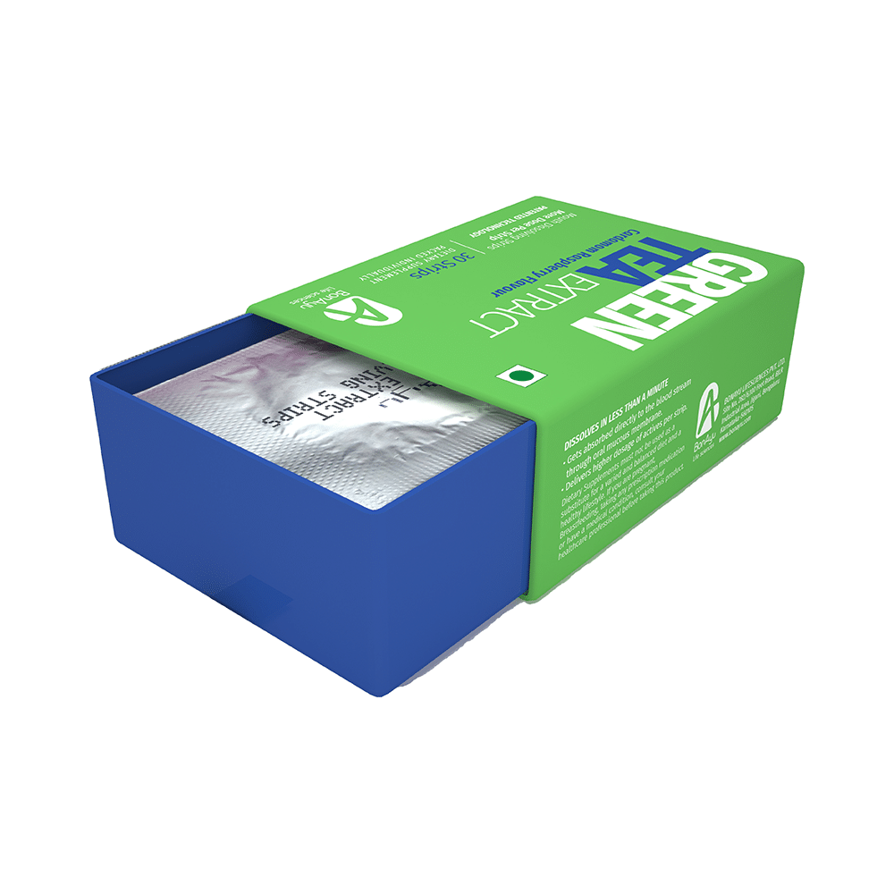 BonAyu Green Tea Extract Mouth Dissolving Strip Cardamom Raspberry - Image 2