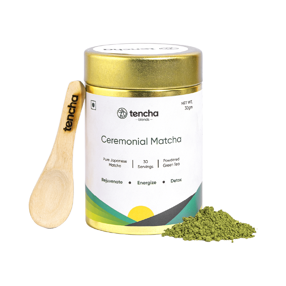 Tencha Blends Ceremonial Matcha Green Tea (30gm Each) with Spoon Free - Image 1