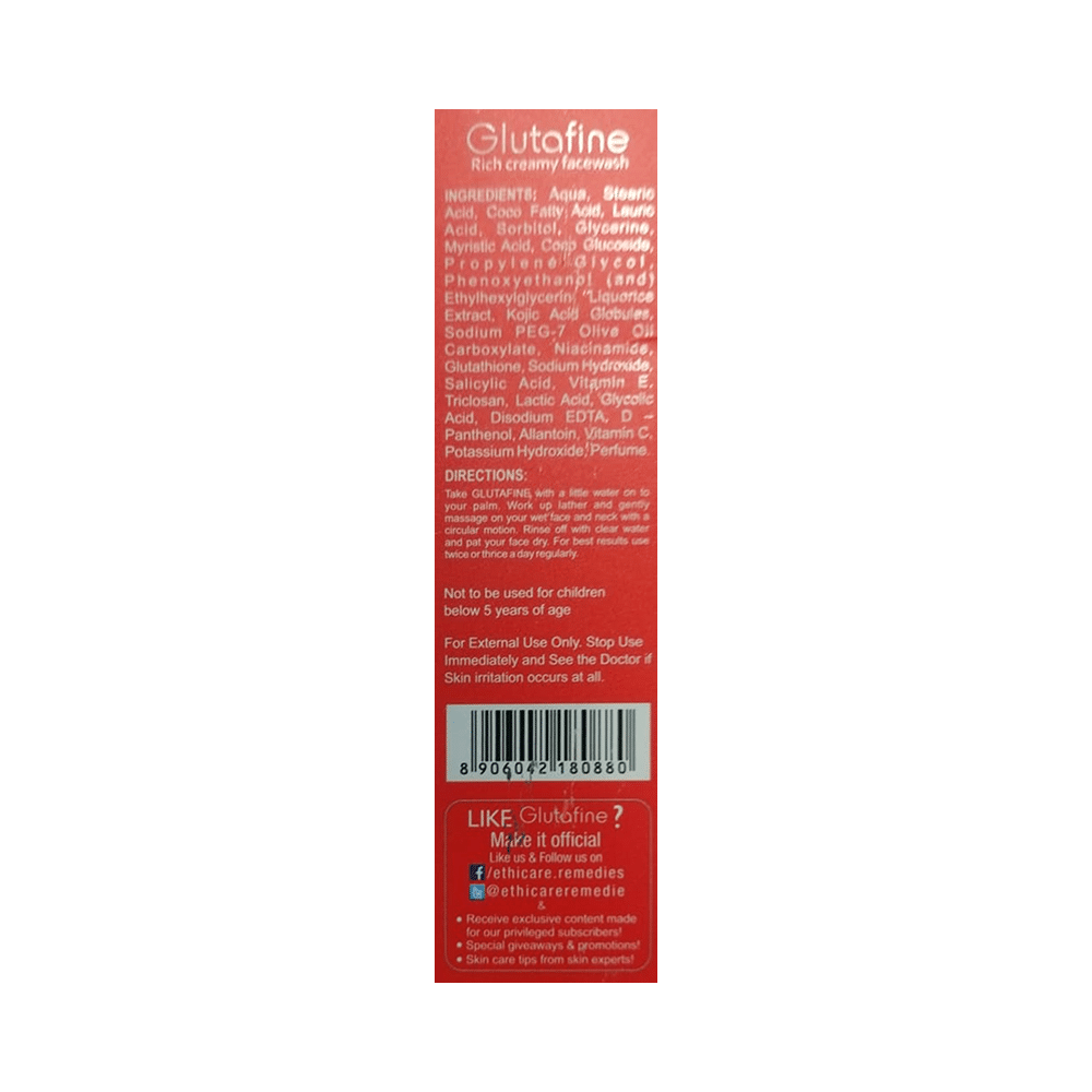 Glutafine Rich Creamy Face Wash | For Skin Lightening & Brightening - Image 3