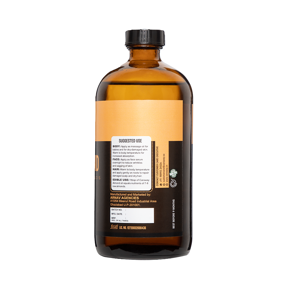 Caraway 100% Organic Sweet Almond Cold Pressed Oil - Image 3