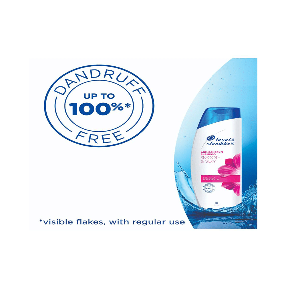 Head & Shoulders Smooth & Silky Anti-Dandruff Shampoo | For Hair Care - Image 3