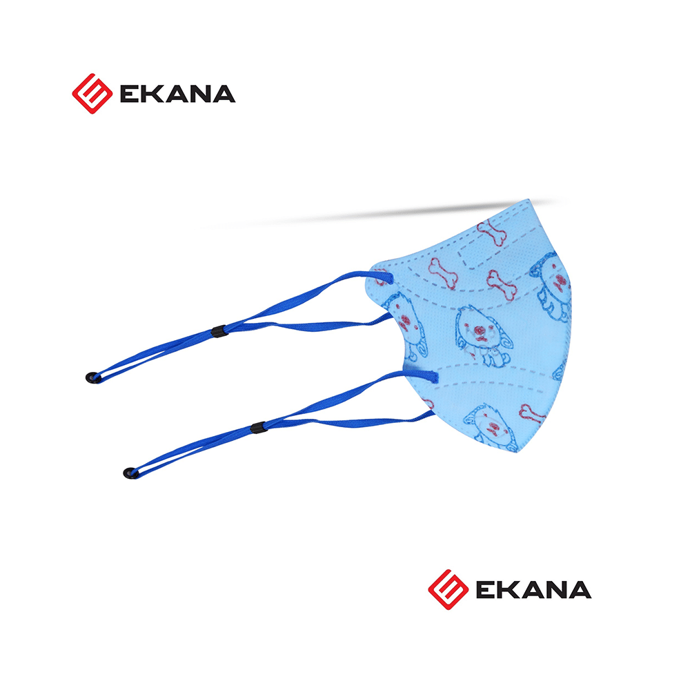 Ekana Kids N95 Head Loop Printed Mask Orange, Blue, Yellow - Image 4