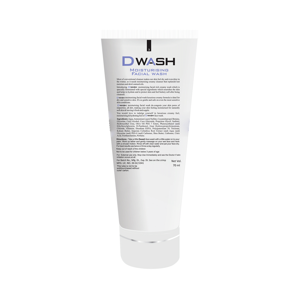 DWash Moisturising Facial Wash | Prevents Skin Drying | For Dry Skin - Image 2
