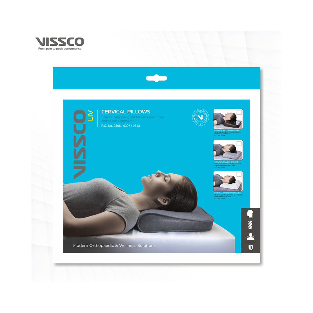 Vissco LIV Cervical Pillow Universal Blue - Image 6