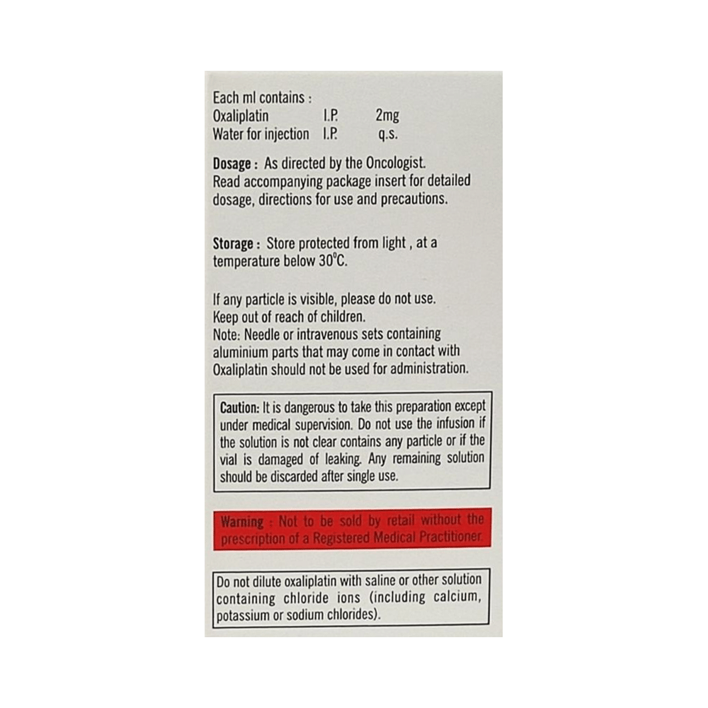 Oxplatin 100 Injection - Image 2