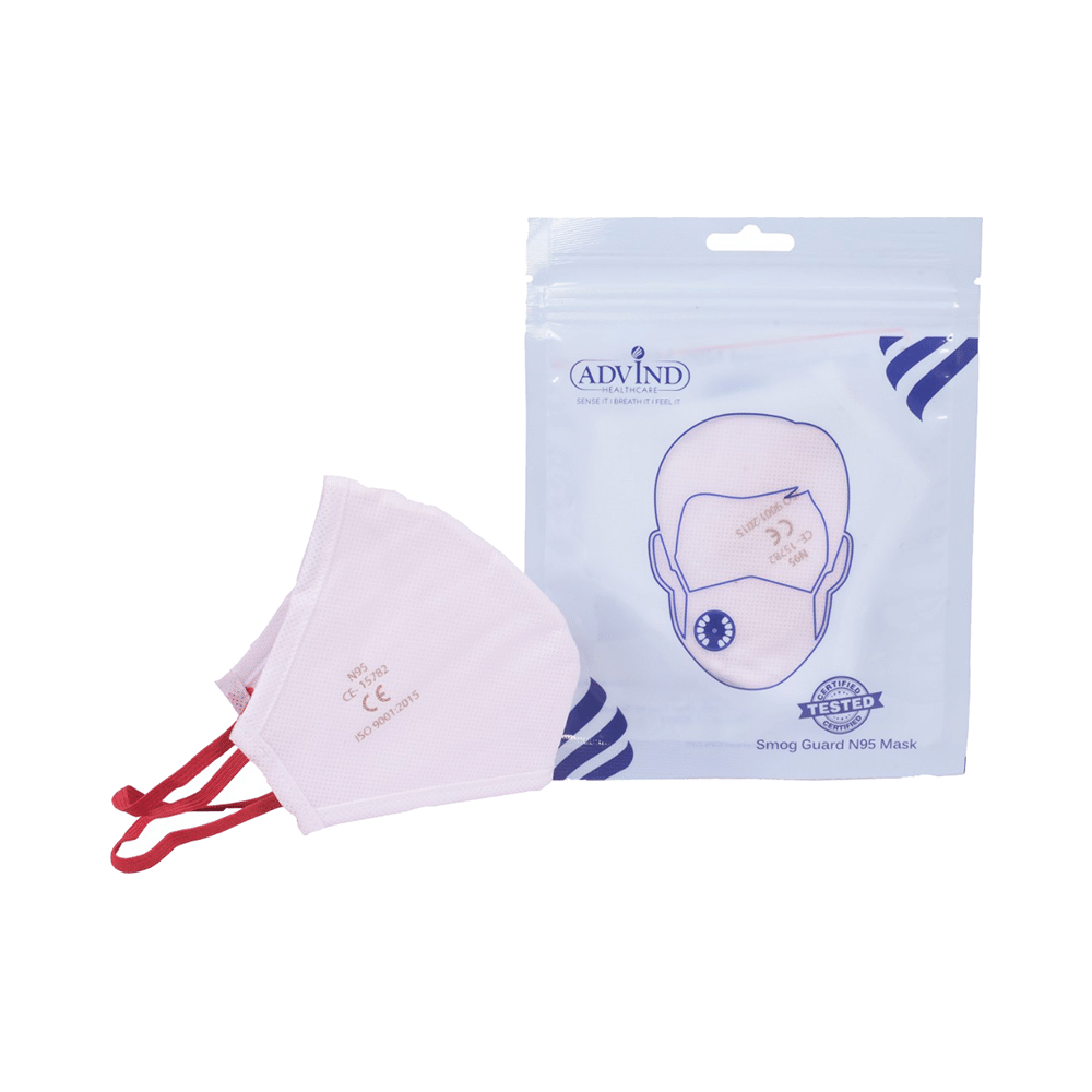 Advind Healthcare Smog Guard N95 Adult Mask Free Size White - Image 1