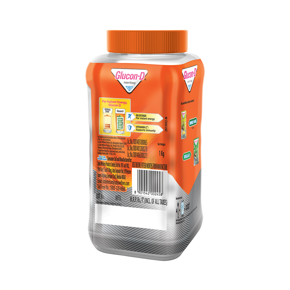 Glucon-D with Glucose, Calcium, Vitamin C & Sucrose | Nutrition Booster Tangy Orange - Image 2