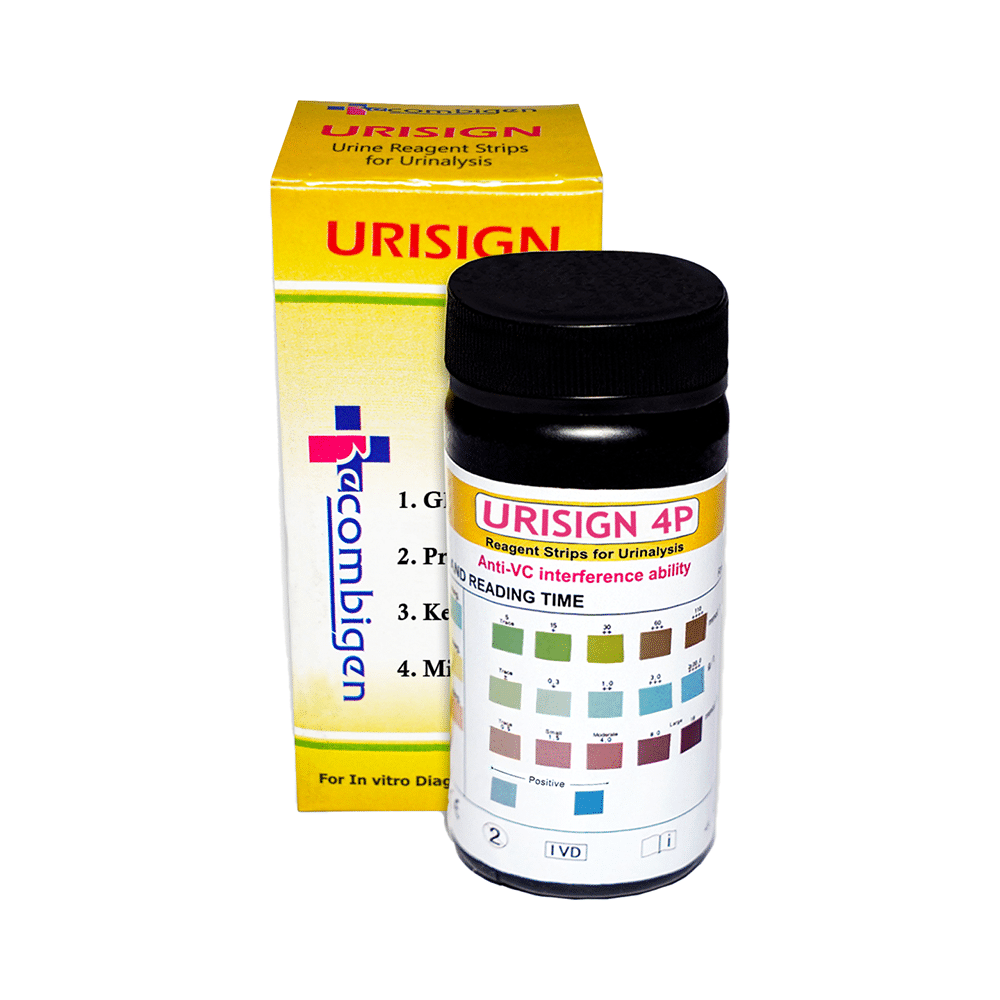 Recombigen Urisign 4 Parameter Reagent Test Strips for Glucose, Protein, Ketone, Micro Albumin Analysis - Image 4