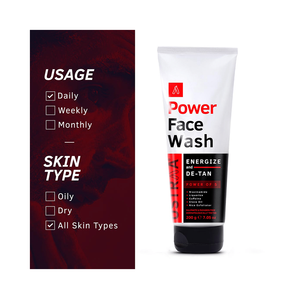 Ustraa Power Face Wash Energize and De-Tan - Image 6