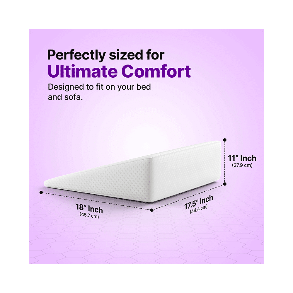Frido Complete Back Support Wedge Cushion with Memory Foam White - Image 7