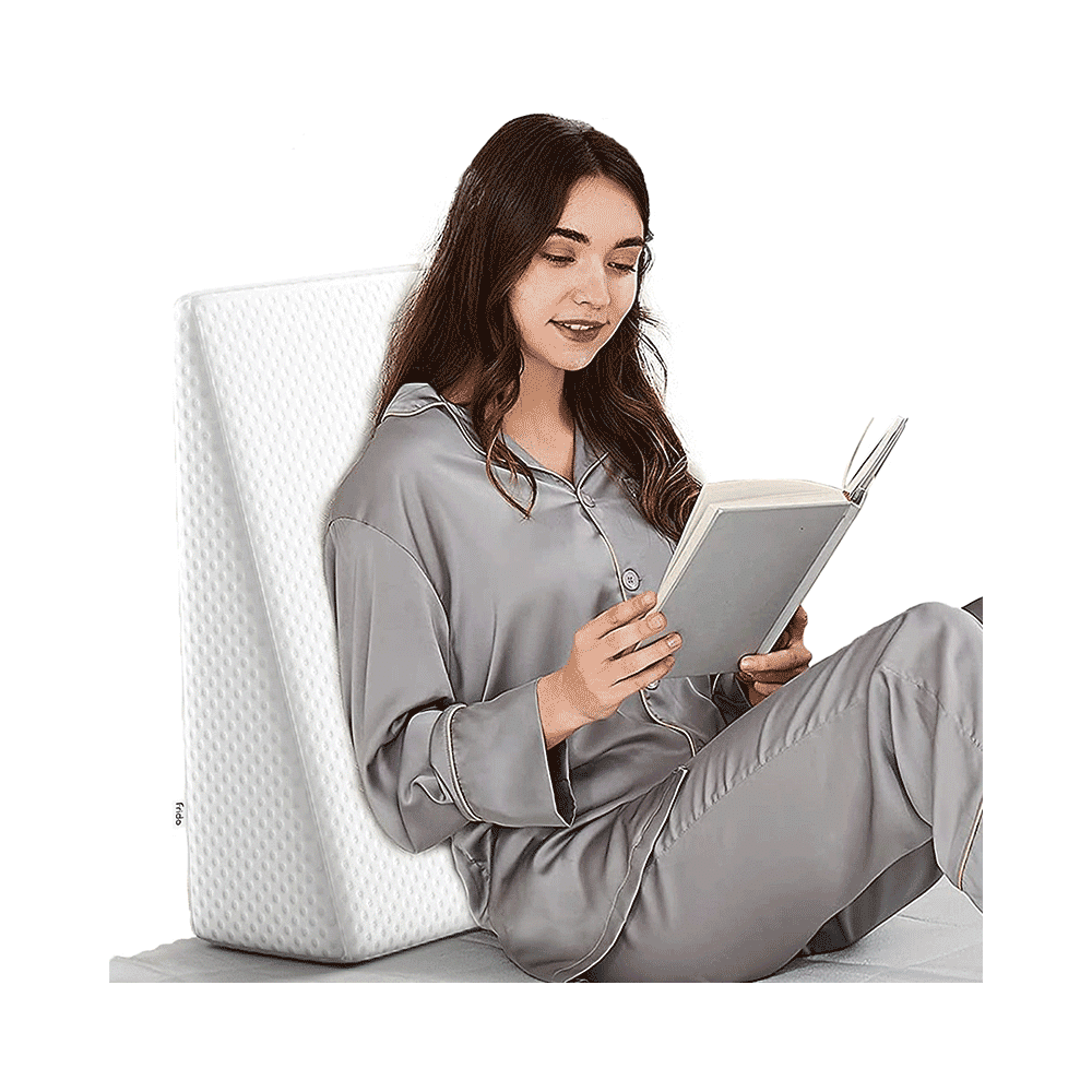 Frido Complete Back Support Wedge Cushion with Memory Foam White - Image 2