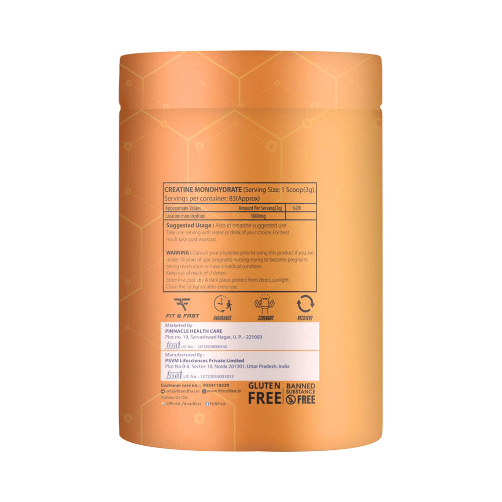 Fit & Fast Creatine Monohydrate Powder - Image 3