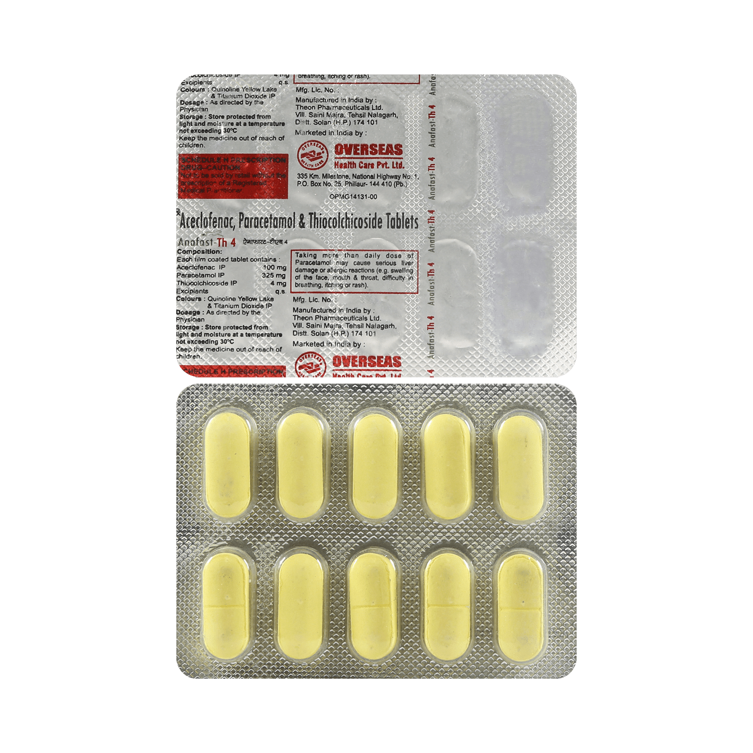 Anafast TH 4mg/100mg/325mg Tablet - Image 1