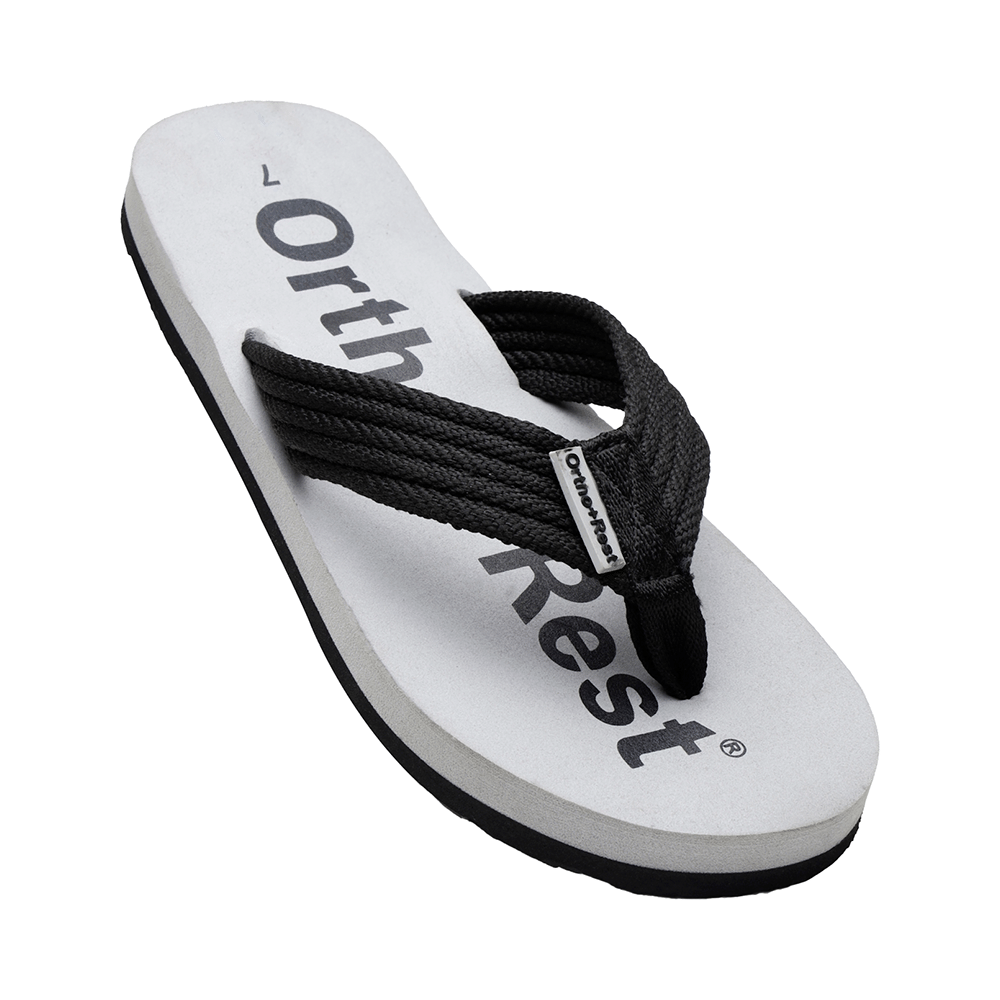 Ortho + Rest Extra Soft Men Slipper Orthopedic For Home Daily Use Slippers Black  9