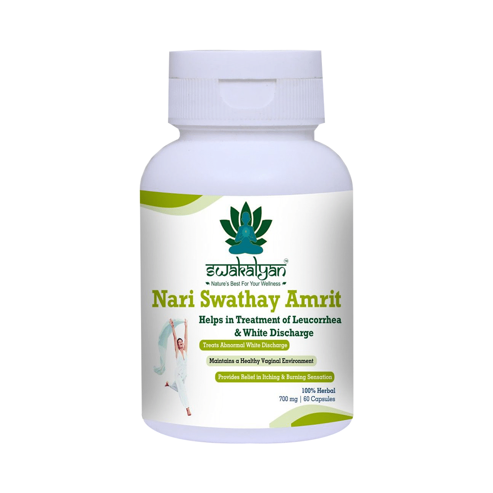 Swakalyan Nari Swasthay Amrit Helps in Treatment of Leucorrhoea & White Discharge Capsule