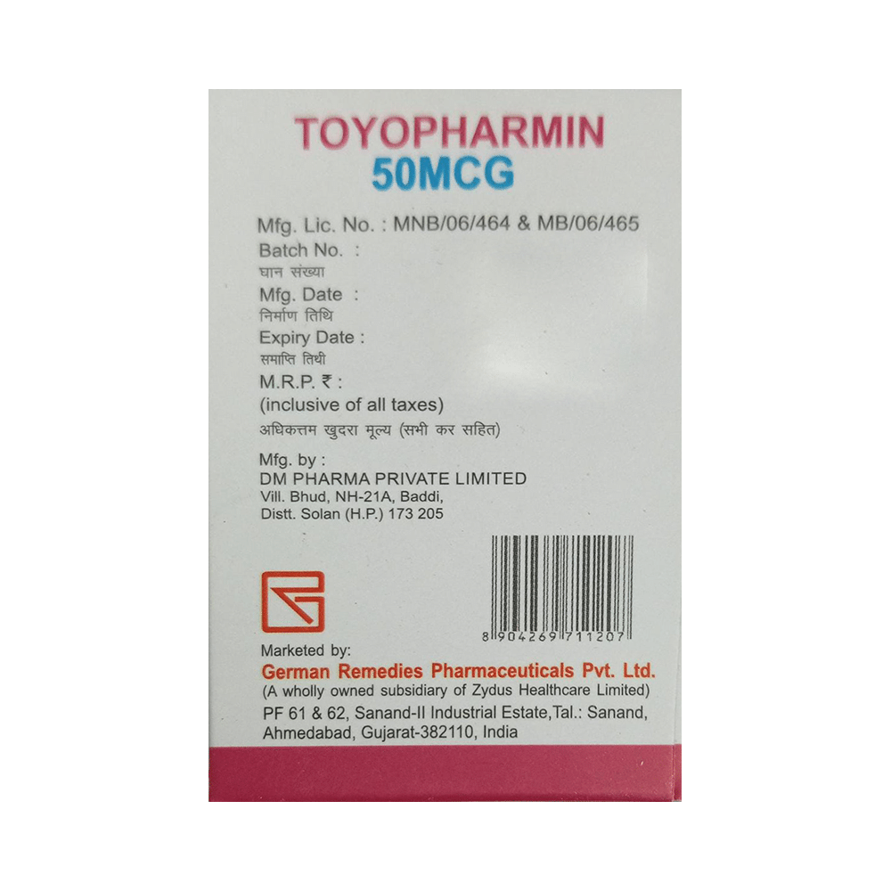 Toyopharmin 50mcg Tablet - Image 3