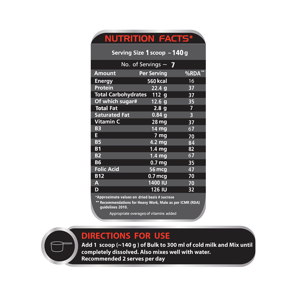 Sixpack Nutrition Bulk Weight Gainer Protein Choc Fixx - Image 3