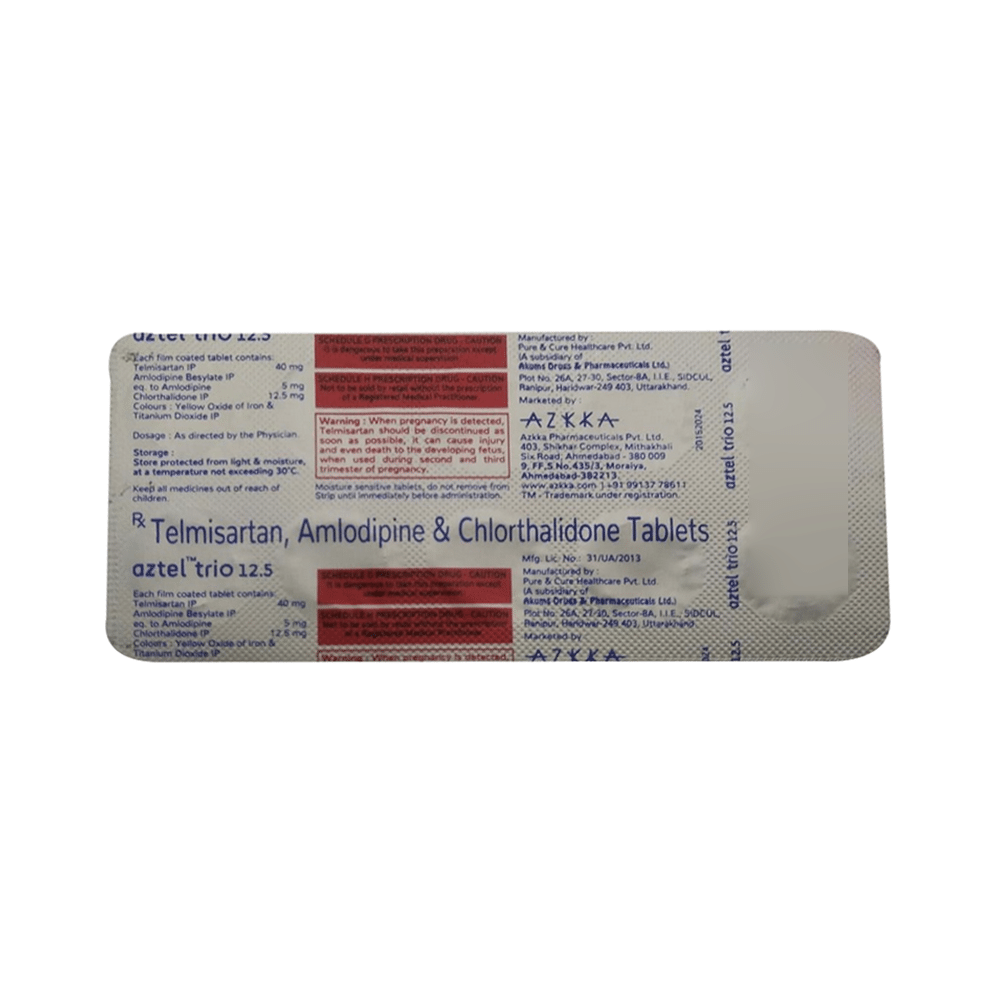 Aztel Trio 40mg/5mg/12.5mg Tablet - Image 1