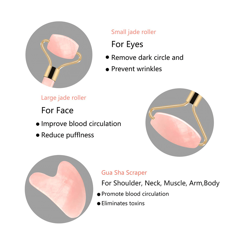 Get Me Craft Spoon Shape Rose Quartz Gua Sha Facial Tool - Image 3