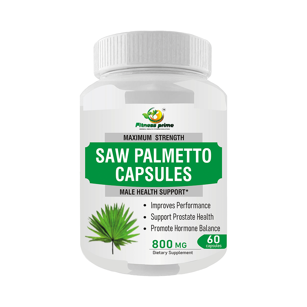 Fitness Prime Maximum Strength Saw Palmetto Male Health Support 800mg Capsule