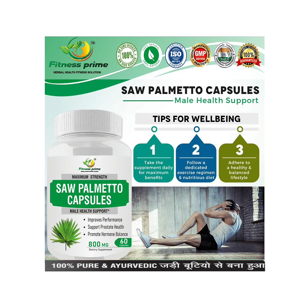 Fitness Prime Maximum Strength Saw Palmetto Male Health Support 800mg Capsule - Image 4