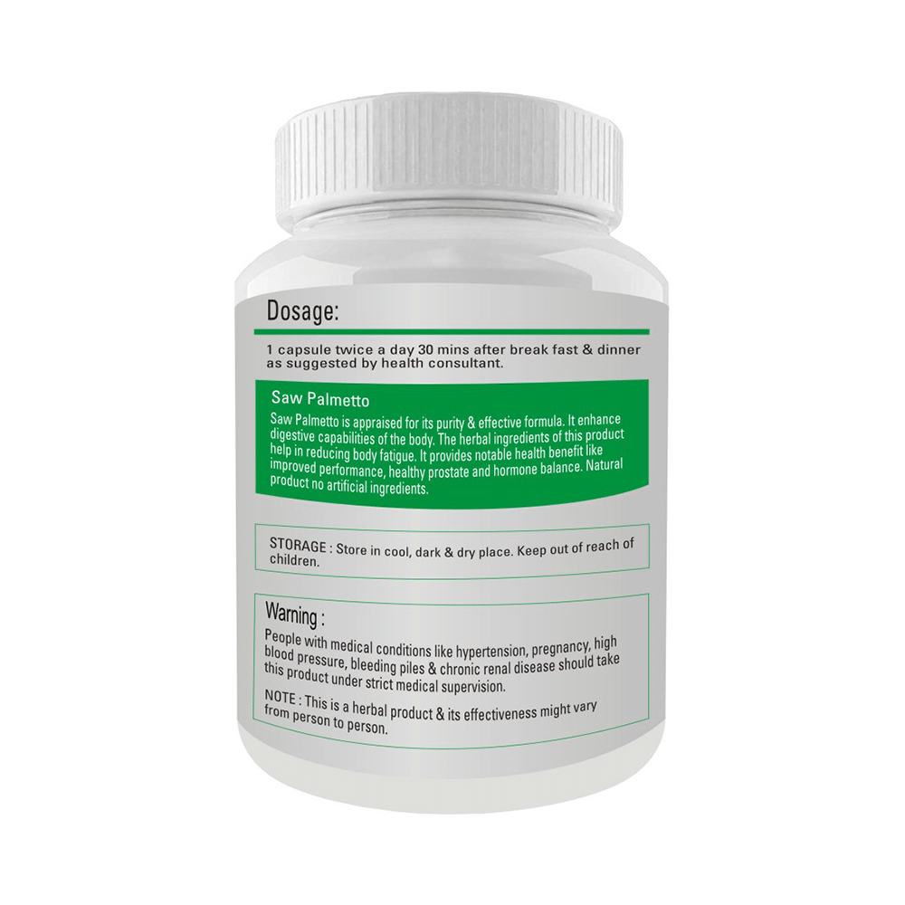 Fitness Prime Maximum Strength Saw Palmetto Male Health Support 800mg Capsule - Image 3