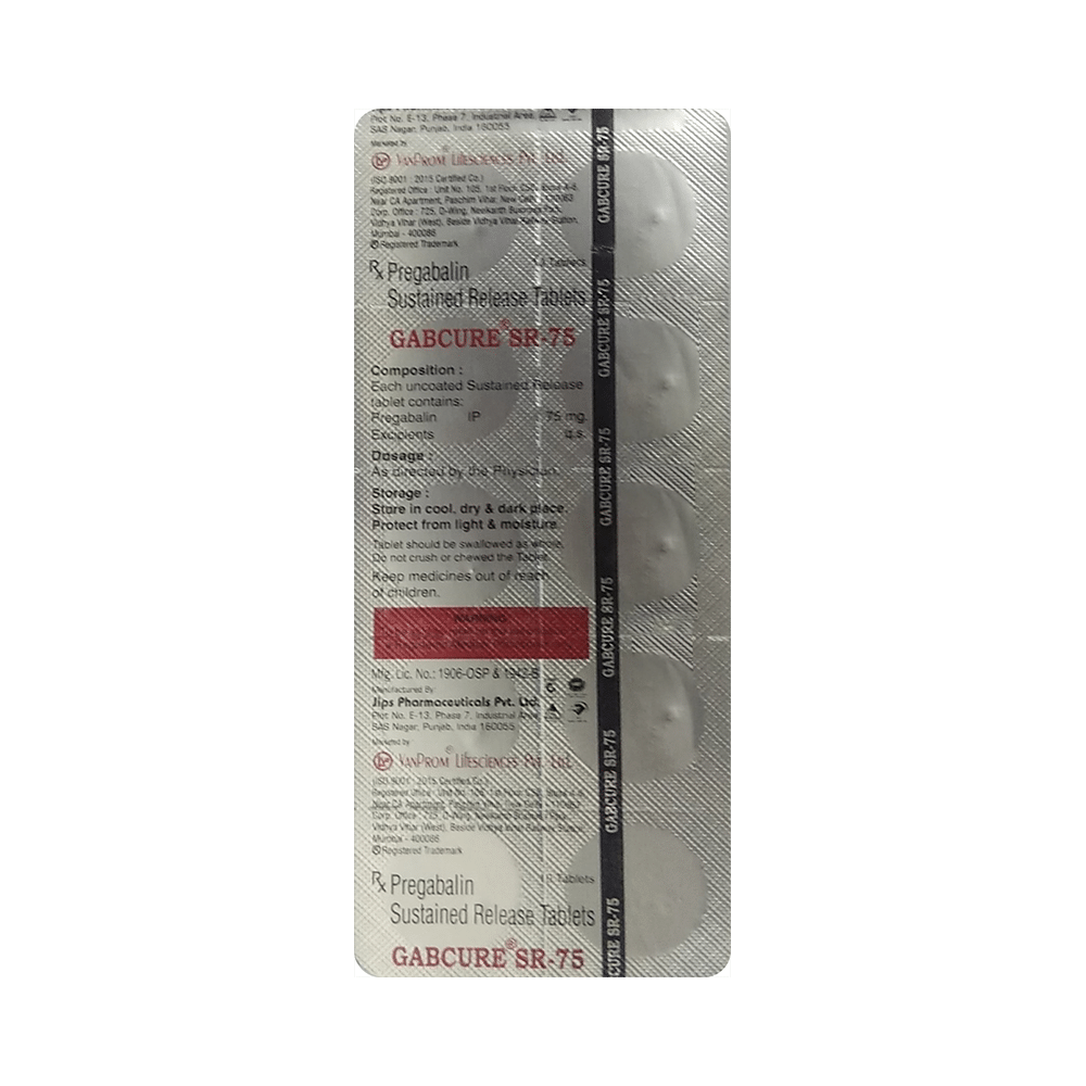 Gabcure SR 75 Tablet - Image 4