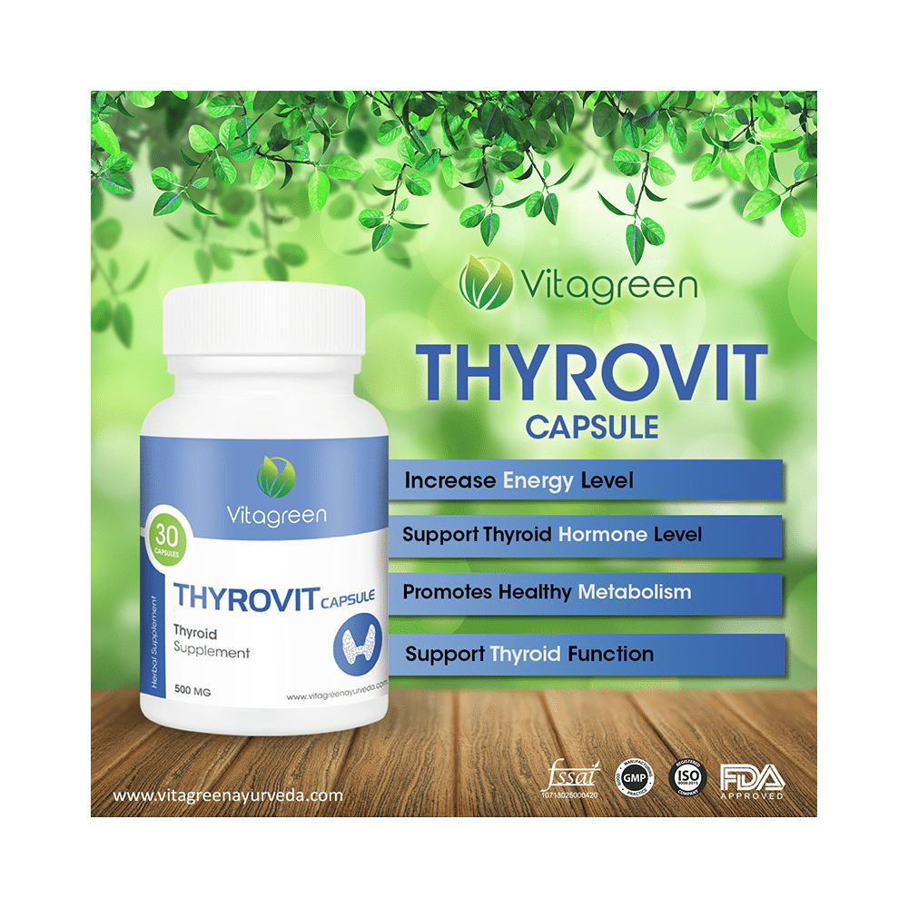 Vitagreen Thyrovit 500mg Capsule - Image 5