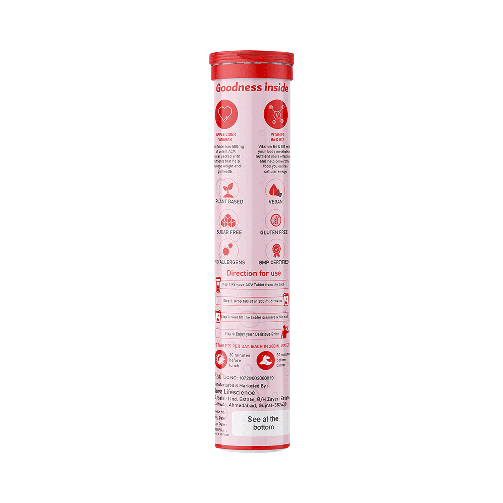 NutraChoice Apple Cider Vinegar Effervescent Tablet with the Mother (15 Each) - Image 2