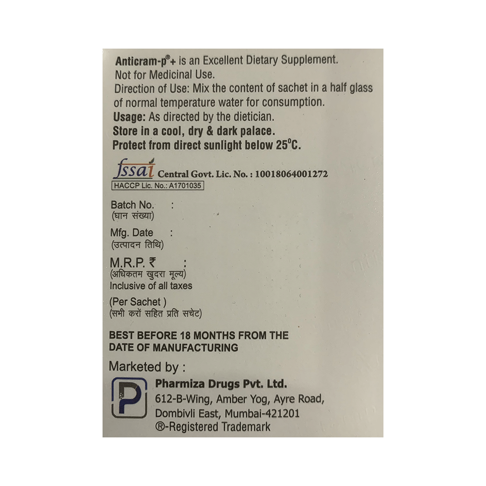 Anticram-p+ Sachet Orange Sugar Free - Image 3