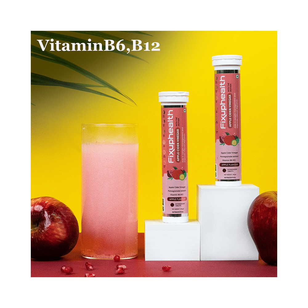 Combo Pack of Fixuphealth Natural Amla 1000mg Vit C & Zinc Effervescent Tablet Orange (20) & Fixuphealth Apple Cider Vinegar Effervescent Tablet with the Mother Apple (15) - Image 5