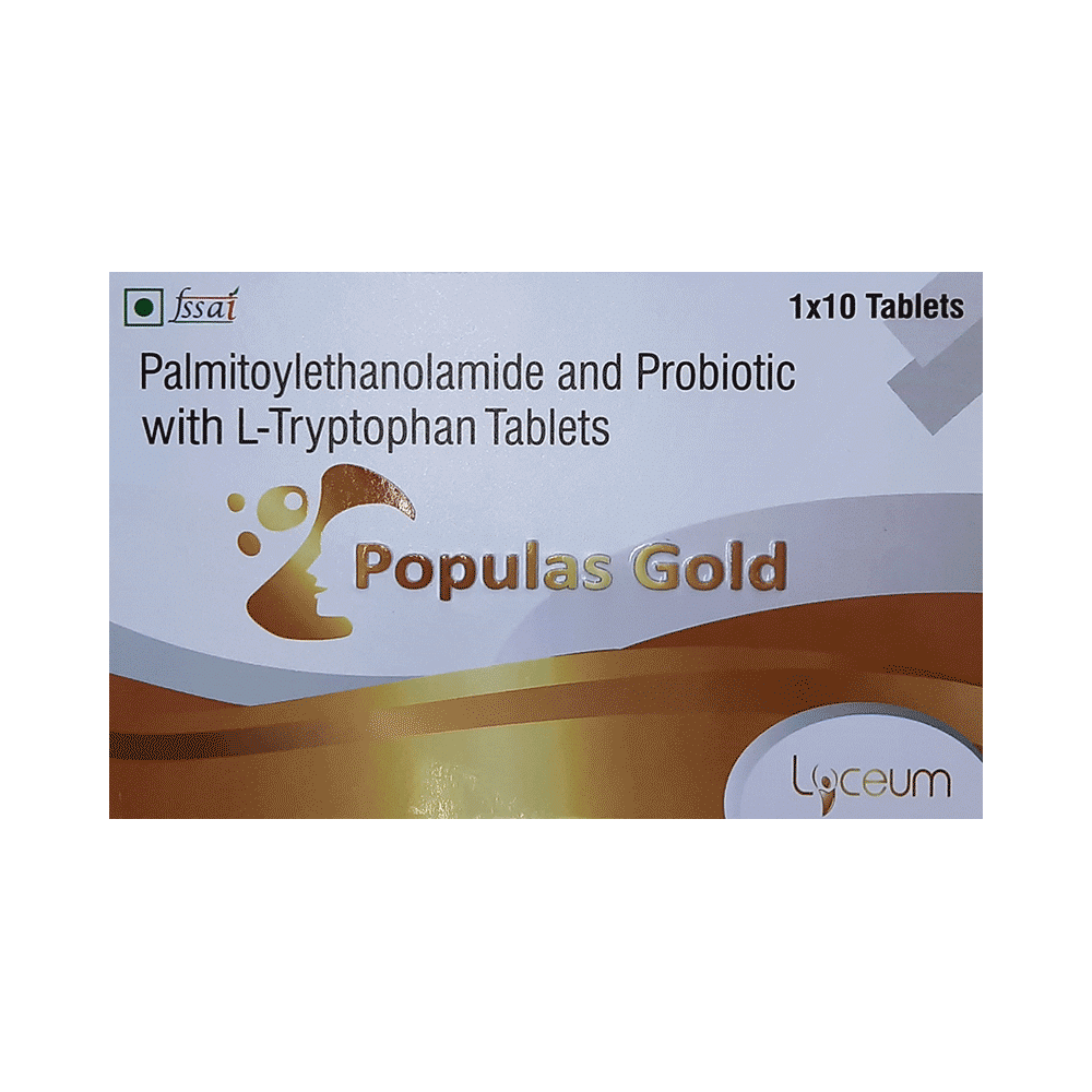 Populas Gold Tablet | Palmitoylethanolamide & Probiotic with L-Tryptophan - Image 1