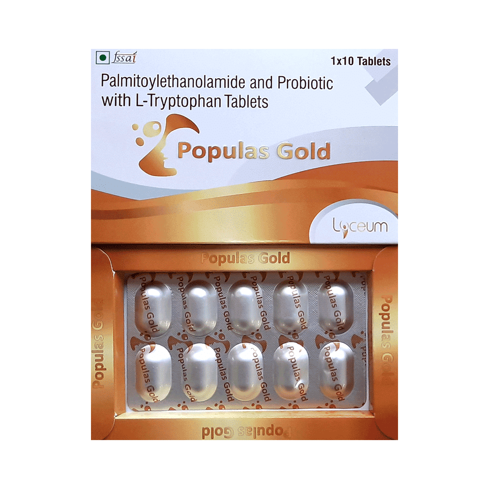 Populas Gold Tablet | Palmitoylethanolamide & Probiotic with L-Tryptophan - Image 3