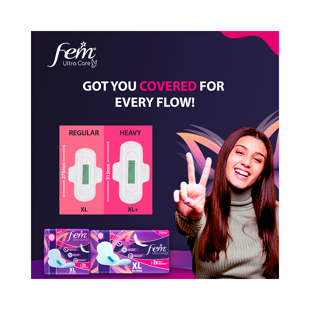 Fem Ultra Care Sanitary Pads XL+ - Image 8