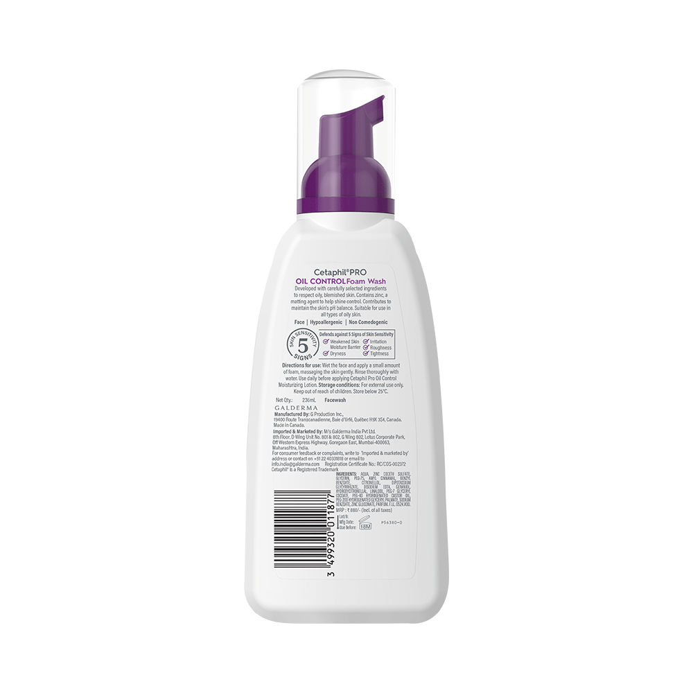 Cetaphil Pro Oil Control Soap-Free Foam Wash | For Oily, Sensitive Skin - Image 2