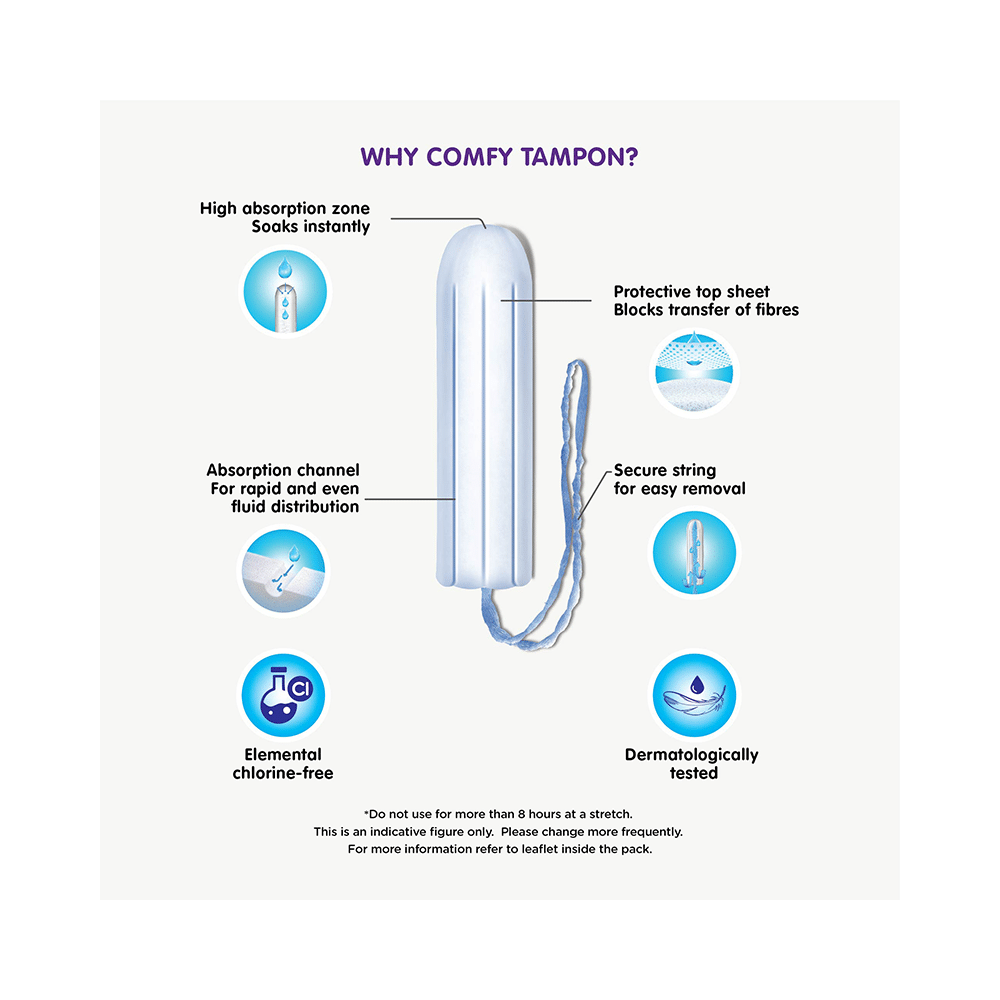 Amrutanjan Comfy Snugfit Tampons Regular - Image 4