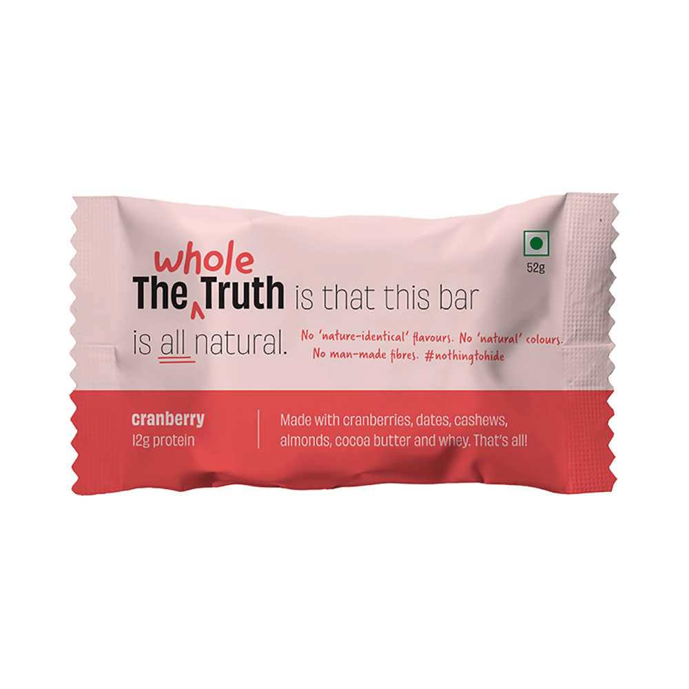 The Whole Truth Protein Bar (52gm Each) | Cranberry