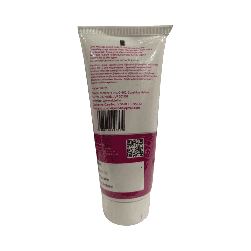 Vigini Natural Actives Lightening Brightening Sun Protection UVA &UVB Body Polishing Cream - Image 2