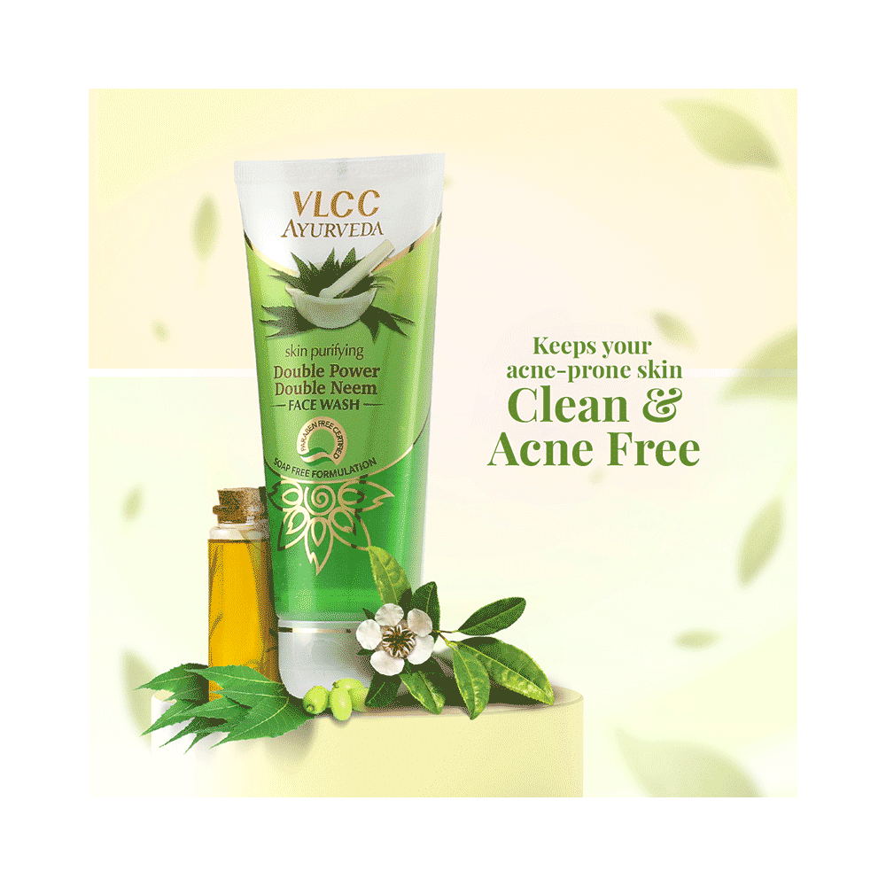 VLCC Skin Purifying Double Power Double Neem Face Wash (100ml Each) - Image 3