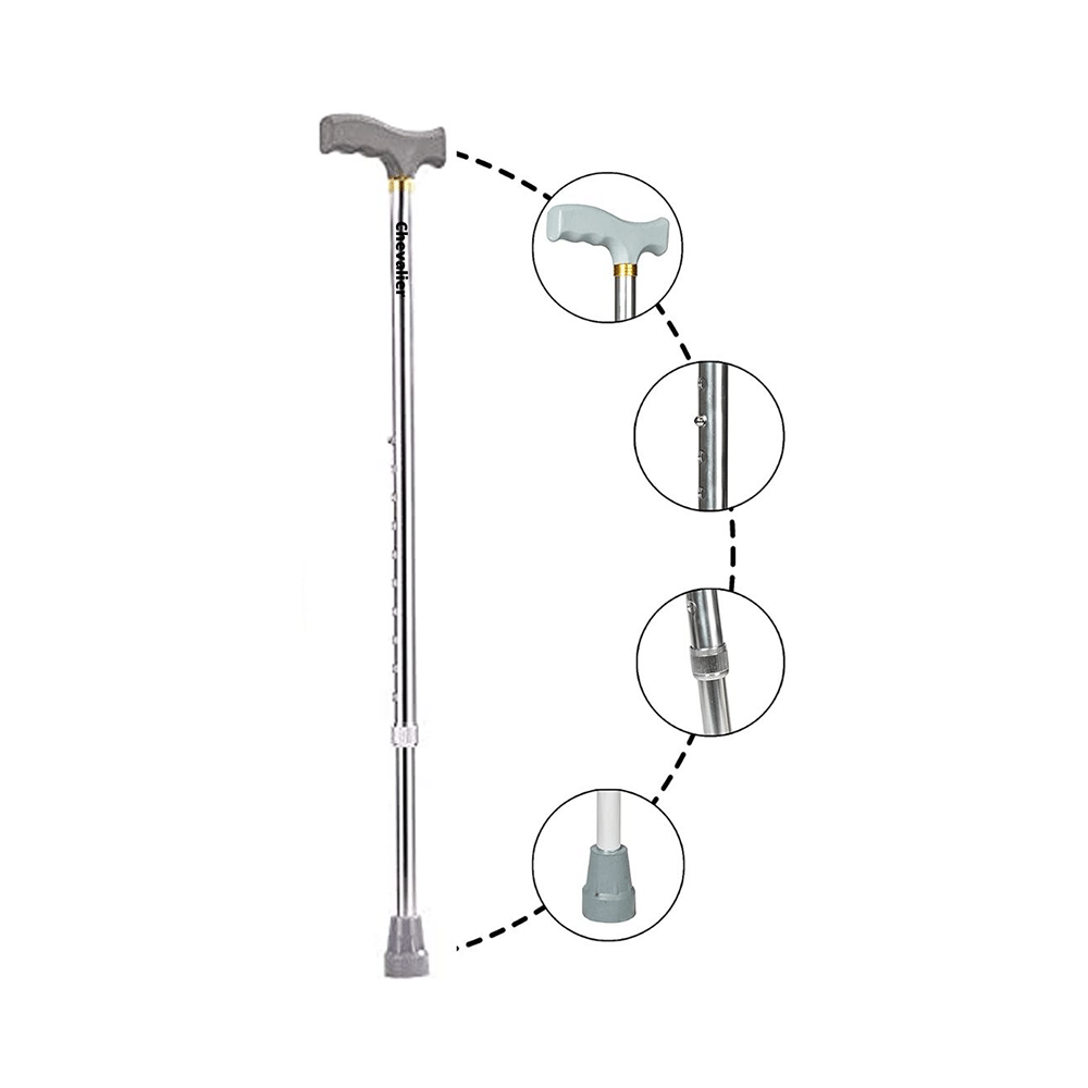 Chevalier Adjustable Walking Stick Aluminium Grey - Image 2