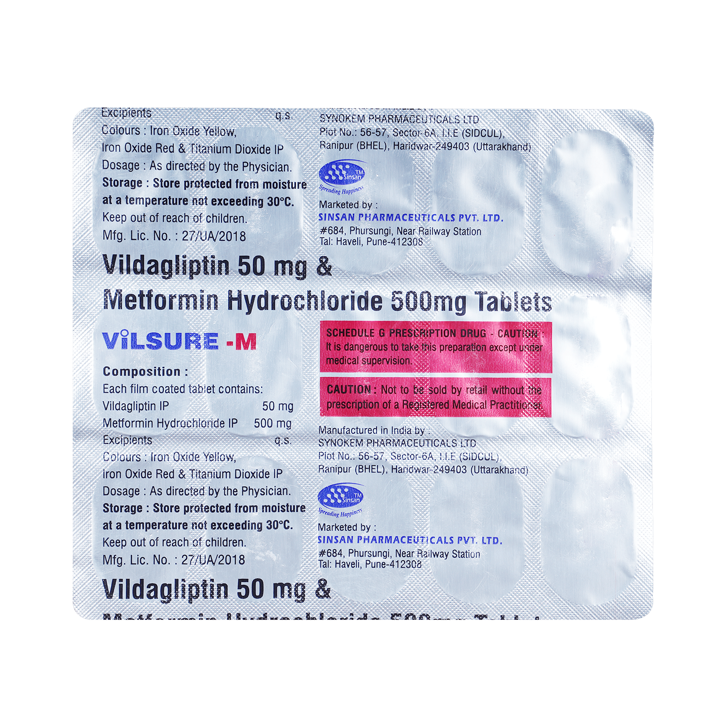 Vilsure M 500mg/50mg Tablet - Image 3