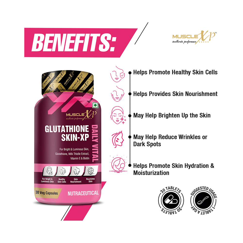 MuscleXP Glutathione Skin-XP Daily Vital Veg Capsule (30 Each) - Image 11