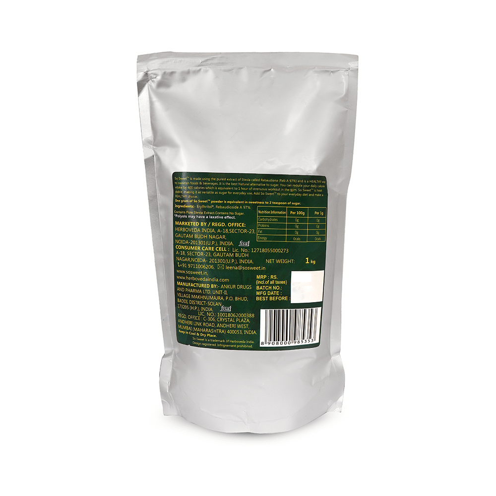 So Sweet Stevia Natural Sweetener for Diabetics | Zero Calorie - Image 2