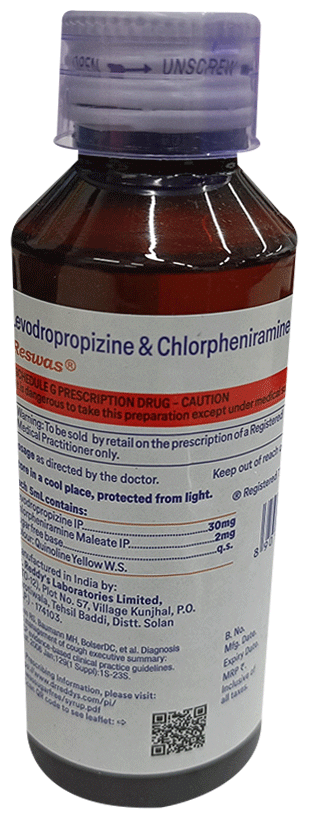 Reswas Cough Syrup Sugar Free - Image 2