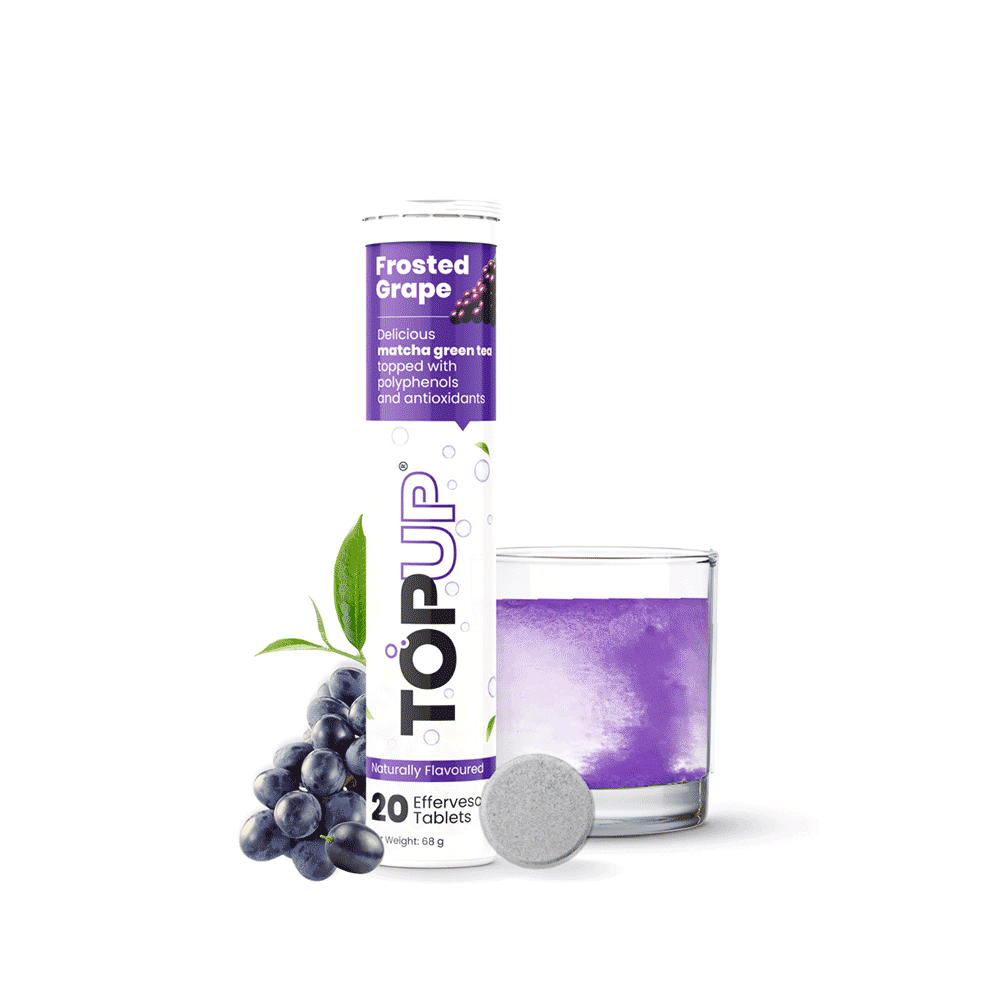 TopUp Delicious Matcha Green Tea Effervescent Tablet (20 Each) Frosted Grape - Image 3
