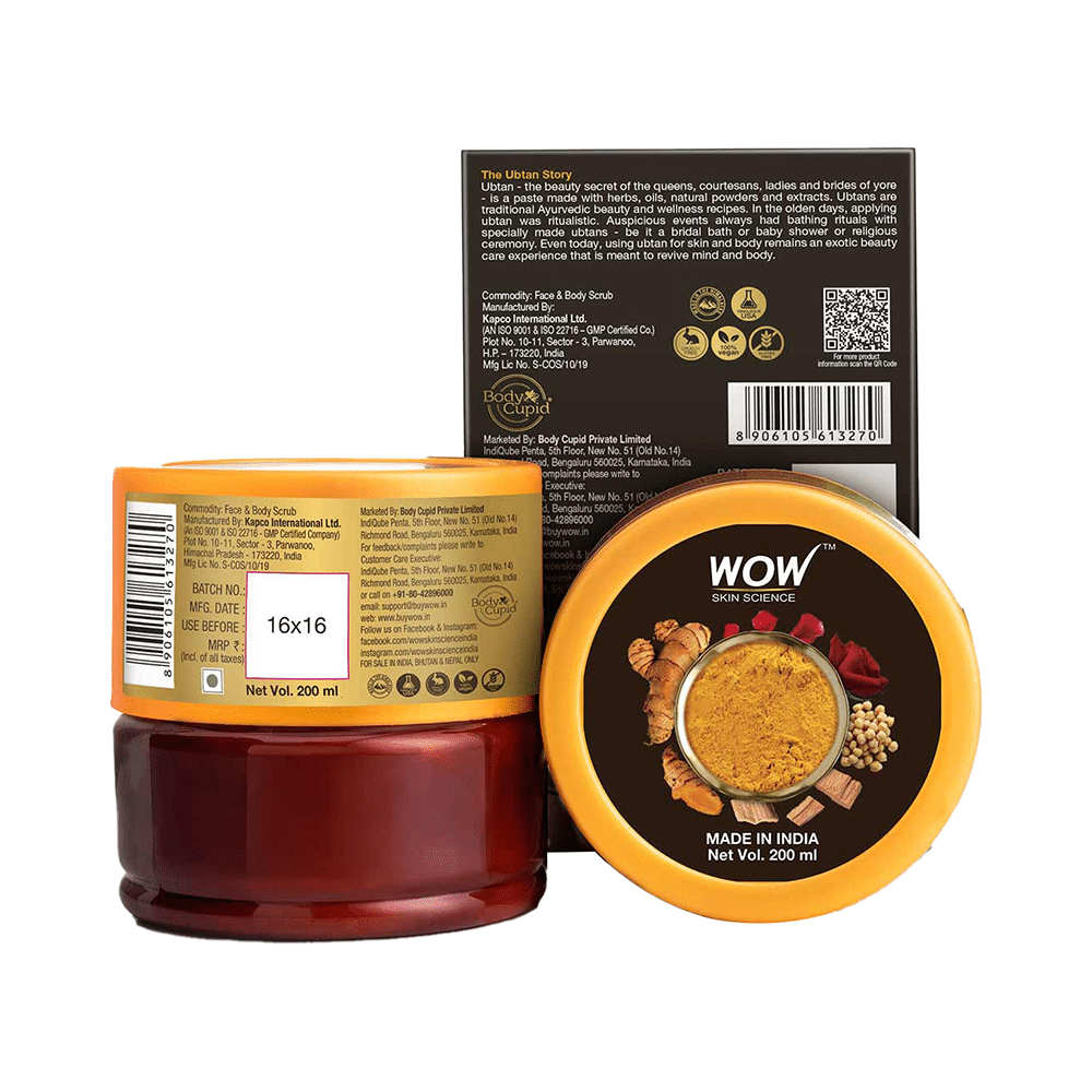 WOW Skin Science Ubtan Face & Body Scrub - Image 3