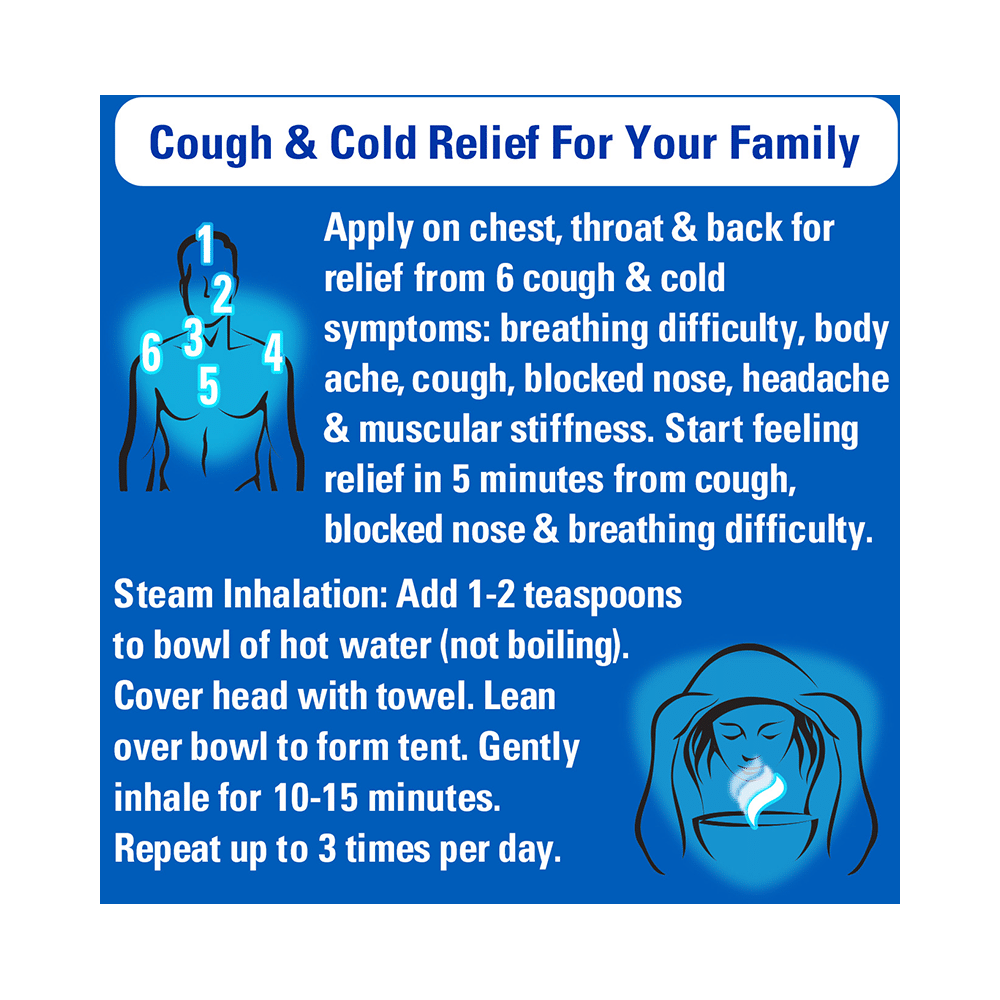 Vicks Vaporub Balm with Menthol, Camphor & Eucalyptus Oil | Relieves 6 Symptoms of Cough & Cold | Goodness of Ayurveda - Image 7