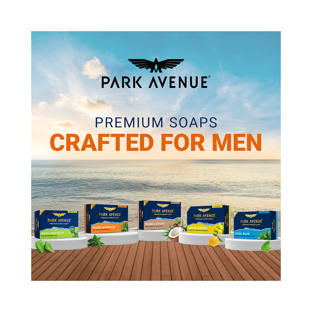 Park Avenue Premium Men's Soap (125gm Each) Germ Protect - Image 6