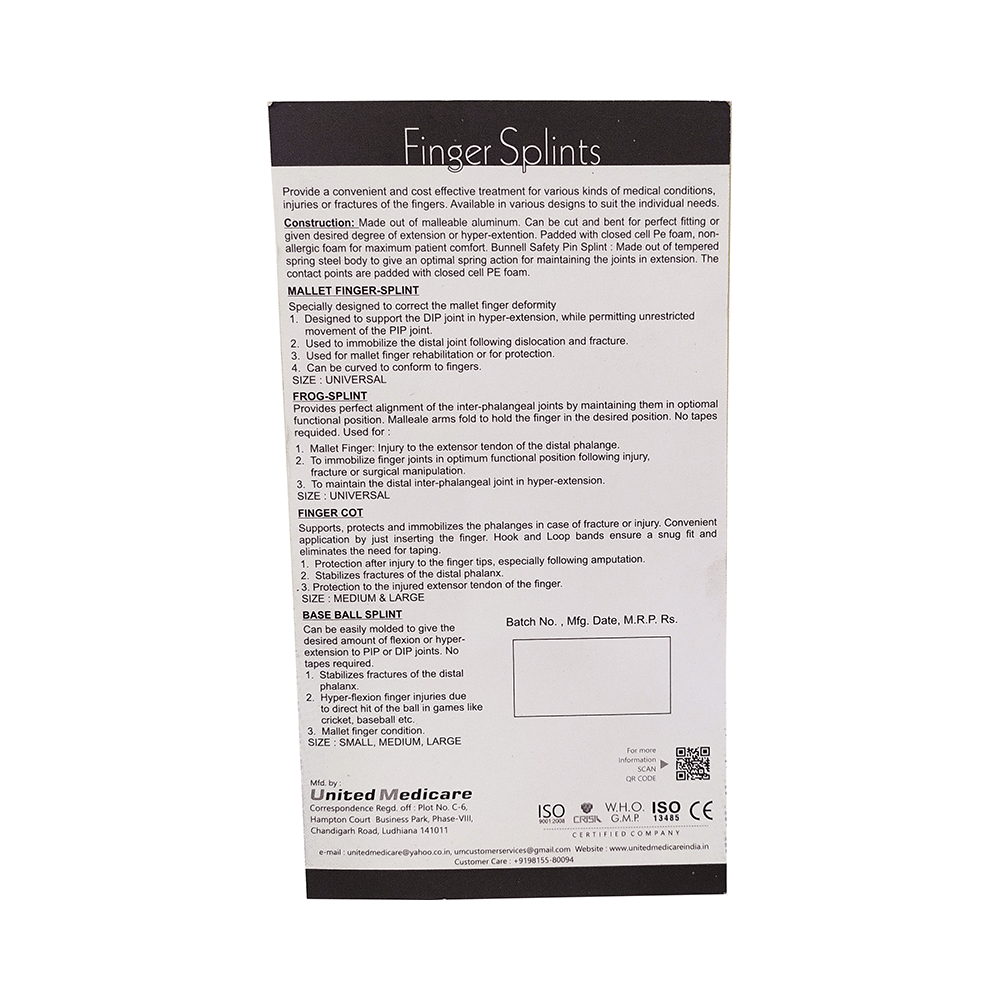 United Medicare Finger Splint Medium - Image 2